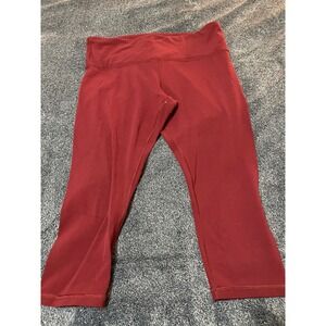 Athleta Burgundy Red‎ Capris Workout Leggings LP